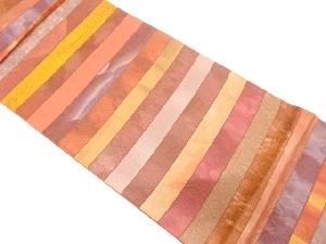 アンティーク　横段模様織り出し袋帯（材料）